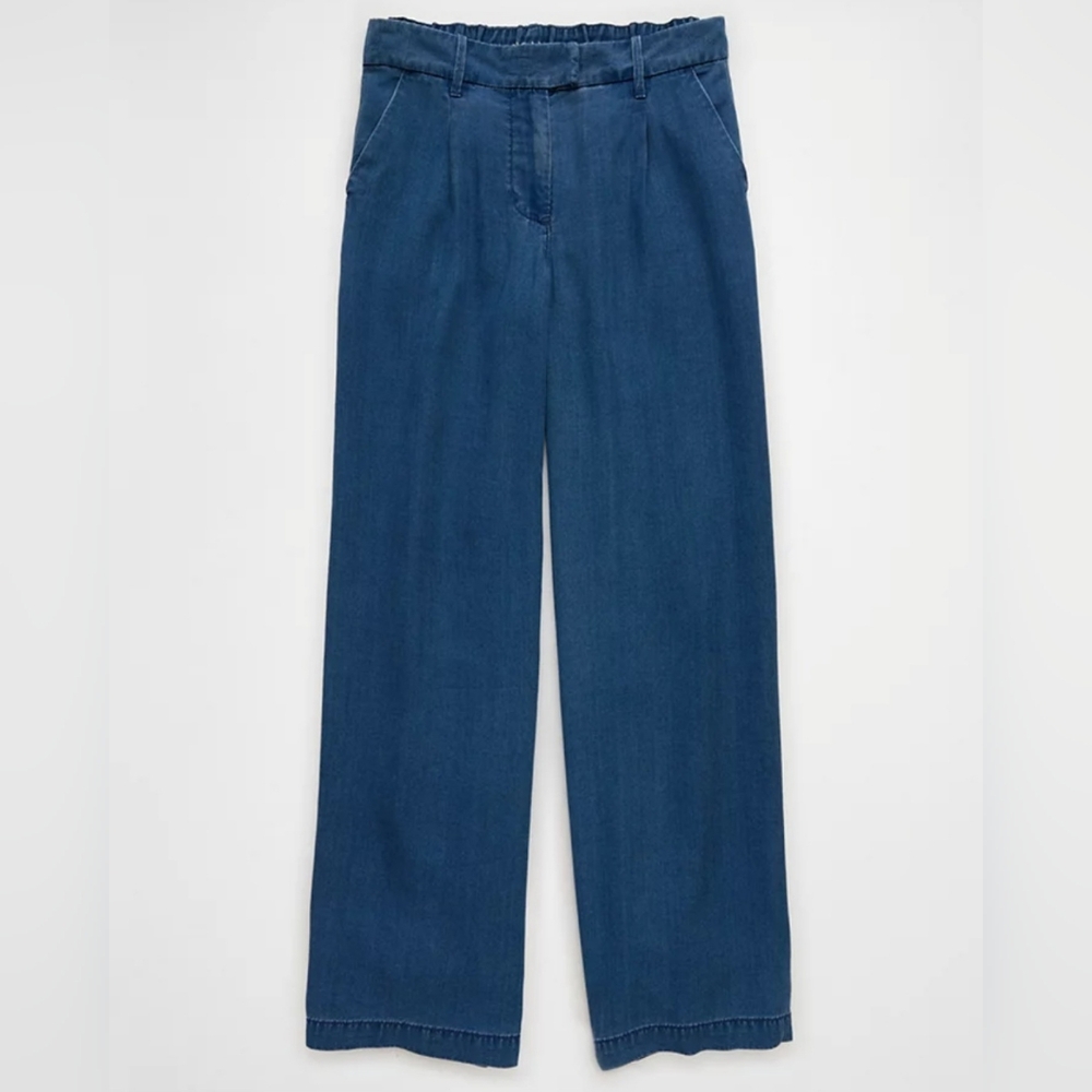 AE Dreamy Drape High-Waisted Wide-Leg Trouser